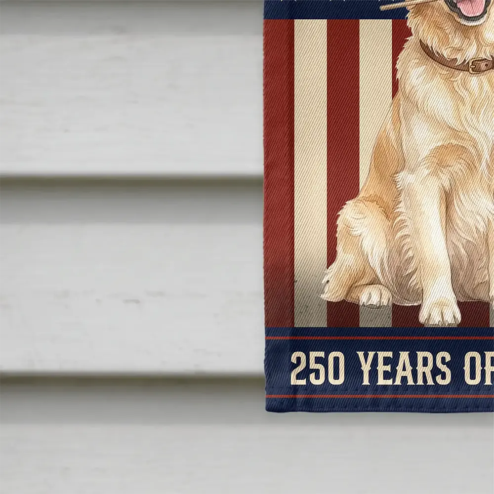 America 250th,Custom Photo,Independence Day,Art Design,Pet Lovers,Playful,Photo - US Theme Accessories Watercolor - Custom Photo Watercolor With US Accessories Dog Cat 250 Years Of Freedom Vintage - Personalized Flag
