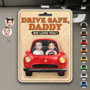 Custom Photo, Gift For Father, Gift For Grandpa, Love - Custom Photo We Love You Daddy - Personalized Custom Shaped Acrylic Car Visor Clip