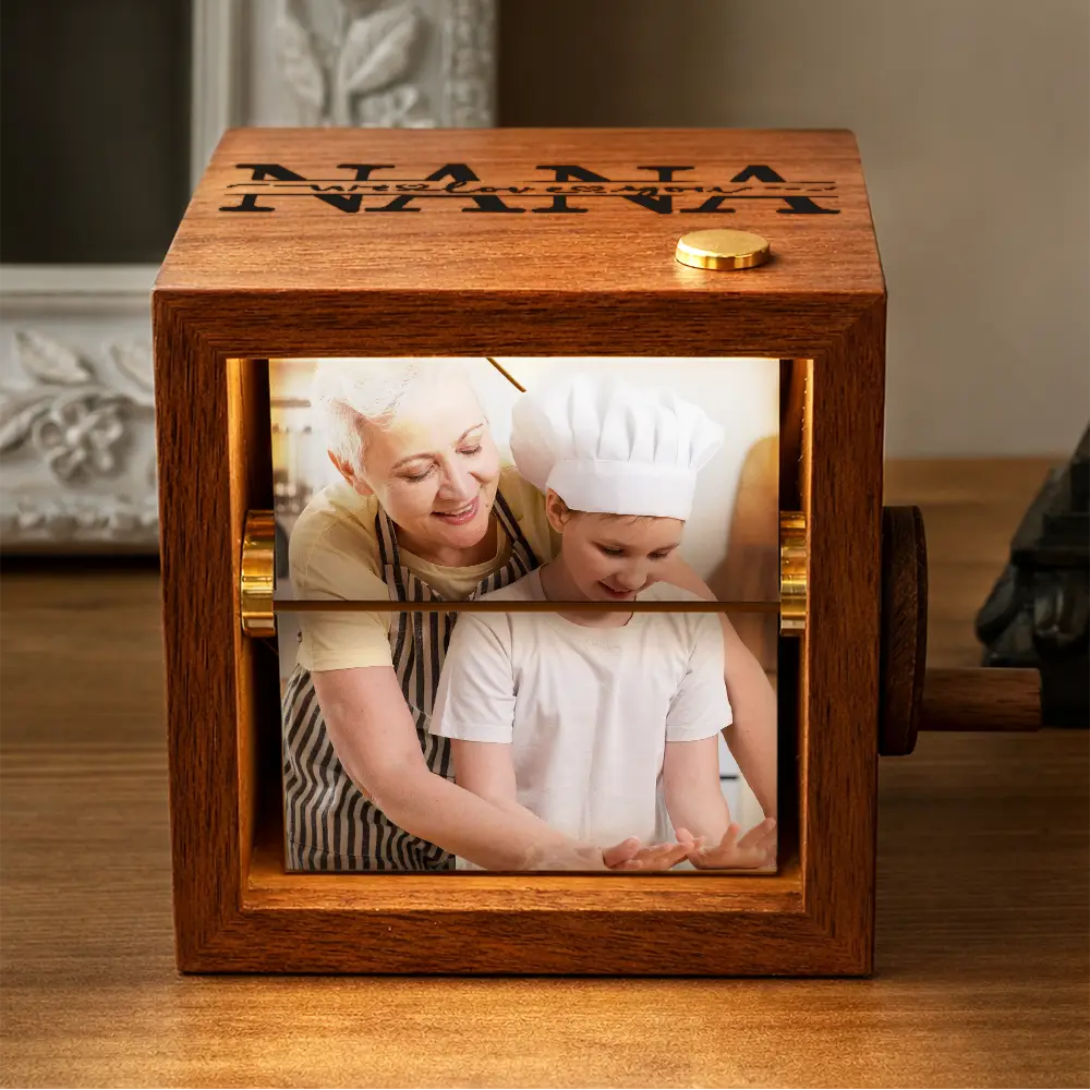 Love,Gift For Mother,Mom,Daughters,Children,Sons,Gift For Grandma - Custom Photo We Love You Mom Grandma - Personalized Flipbook Frame Animation Machine