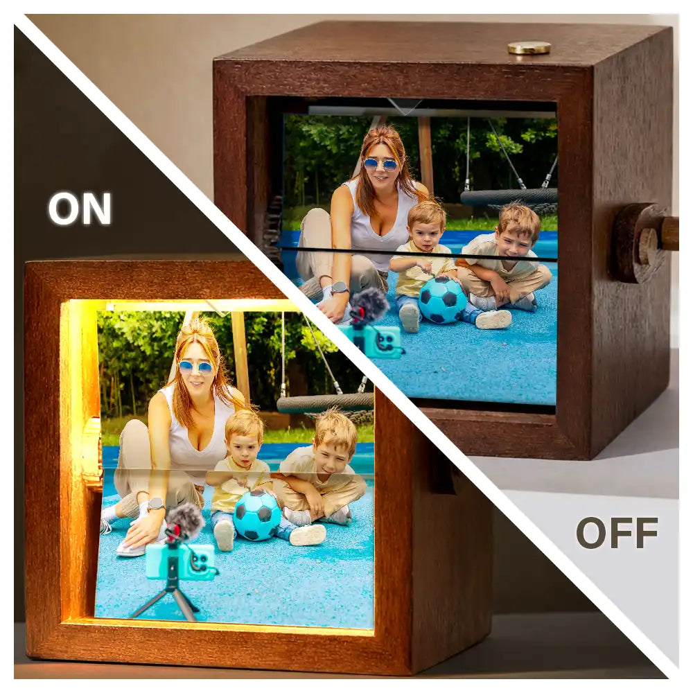 Love,Gift For Mother,Mom,Daughters,Children,Sons,Gift For Grandma - Custom Photo We Love You Mom Grandma - Personalized Flipbook Frame Animation Machine