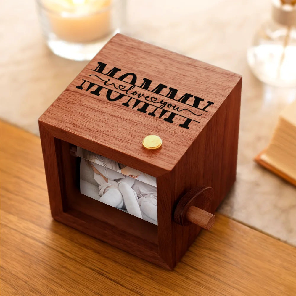 Love,Gift For Mother,Mom,Daughters,Children,Sons,Gift For Grandma - Custom Photo We Love You Mom Grandma - Personalized Flipbook Frame Animation Machine