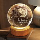 Sad,Custom Photo,Memorial - Custom Photo When You Miss Me - Personalized Crystal Globe Lamp
