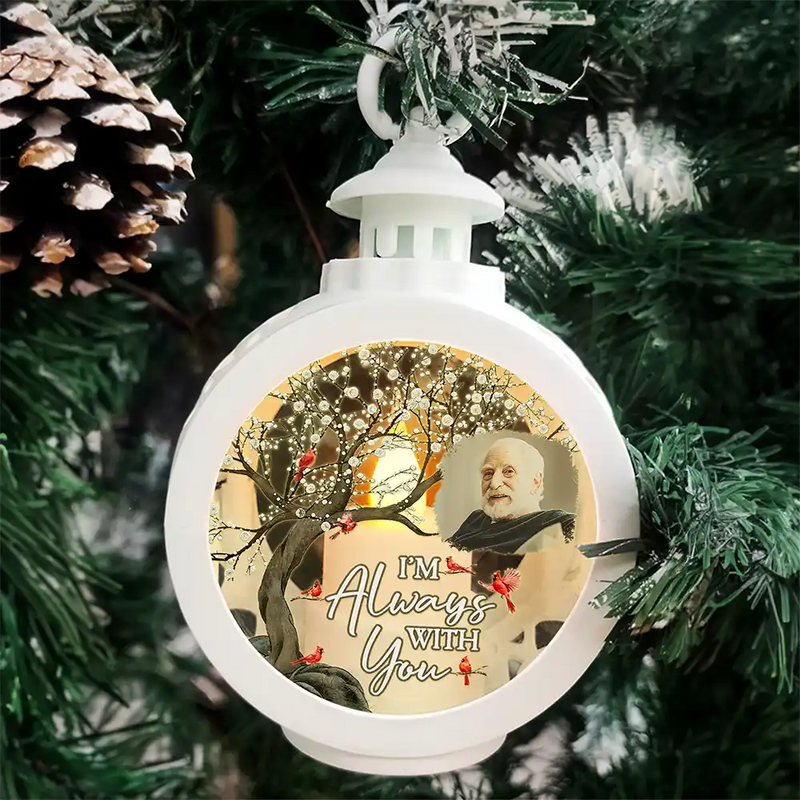 Sad, Memorial, Custom Photo - Custom Photo When You Miss Me Have No Fear - Personalized Candlelight Lantern Ornament