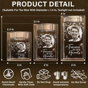 Sad,Memorial,Custom Photo - Custom Photo When You Miss Me Have No Fear - Personalized Crystal Candle Holder