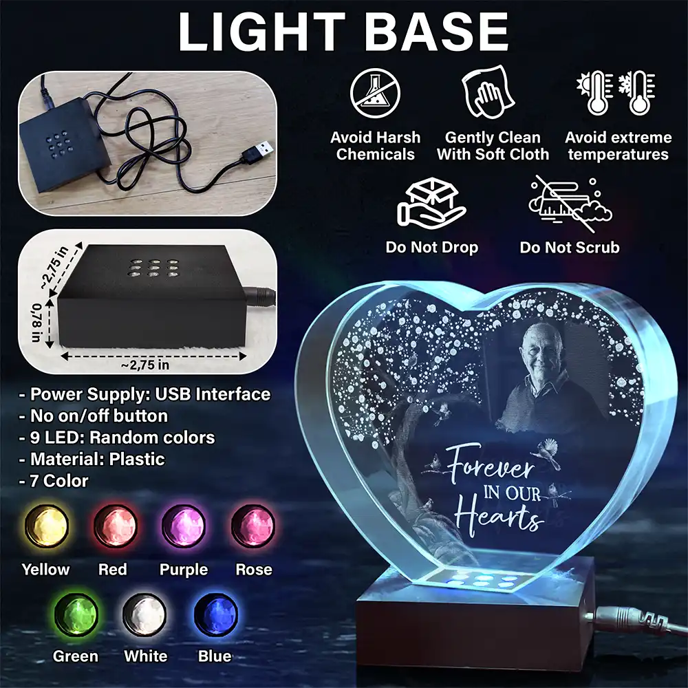 Sad,Memorial,Custom Photo - Custom Photo When You Miss Me Have No Fear - Personalized Crystal Heart