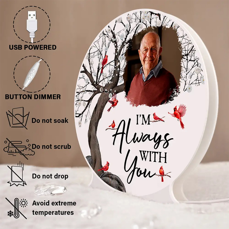 Sad,Memorial,Custom Photo - Custom Photo When You Miss Me Have No Fear - Personalized Custom Shaped Light Box