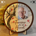 Sad,Memorial,Custom Photo - Custom Photo When You Miss Me Have No Fear - Personalized LED Light Wooden Plaque