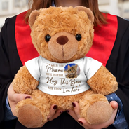 Memorial, Sad,Parents, Gift For Grandparents, Gift For Daughter, Gift For Son, Graduation - Custom Photo When You Miss Me Have No Fear - Personalized Teddy Bear