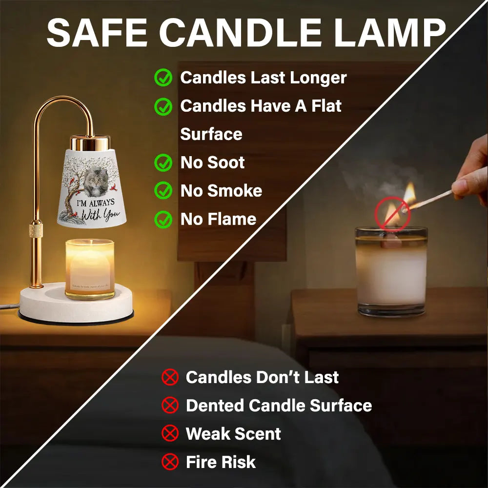 Memorial, Family, Custom Photo, Love - Custom Photo When You Miss Me Have No Fear Memorial - Personalized Truncated Cone Candle Warmer