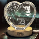 Memorial, Family, Parents, Gift For Grandparents, Gift For Sibling, Sad - Custom Photo When You Miss Me Have No Fear Memorial - Personalized Crystal Heart Shaped Lamp