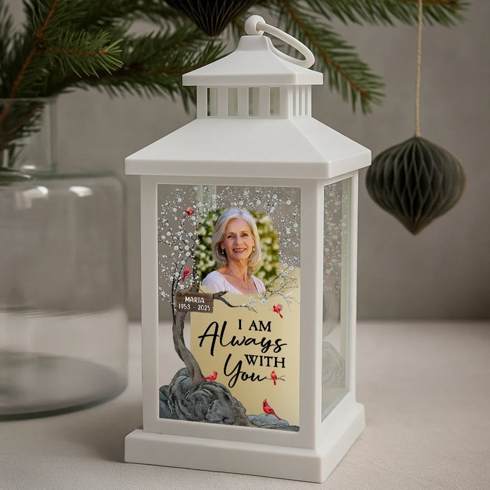 Memorial, Sad, Family, Parents, Gift For Grandparents - Custom Photo When You Miss Me Have No Fear Memorial - Personalized LED Candle Lantern