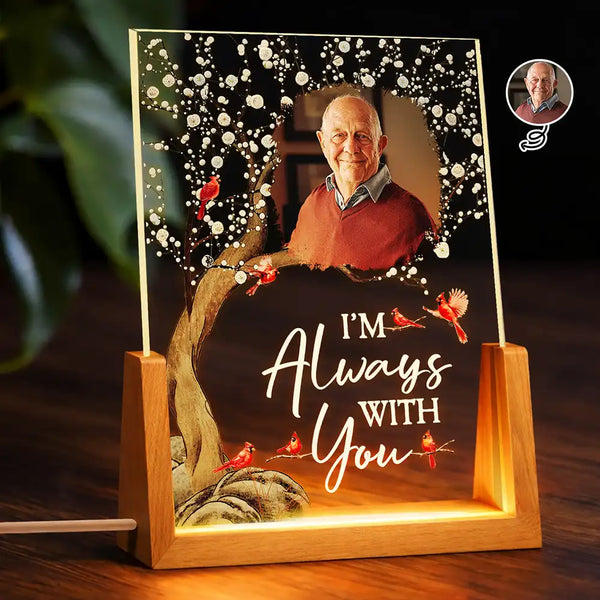 Memorial,Family,Sad,Love,Custom Photo - Custom Photo When You Miss Me Have No Fear Memorial - Personalized Night Light