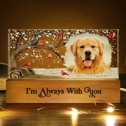 Sad,Memorial,Gift For Grandparents,Gift For Sibling,Family,Parents,Pet Lovers - Custom Photo When You Miss Me Have No Fear Memorial - Personalized Rectangle LED Light