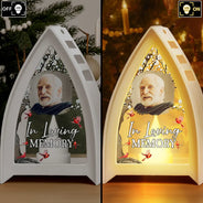 Memorial, Family, Parents, Gift For Grandparents, Sad - Custom Photo When You Miss Me Have No Fear Memorial - Personalized Tabletop Lantern Light