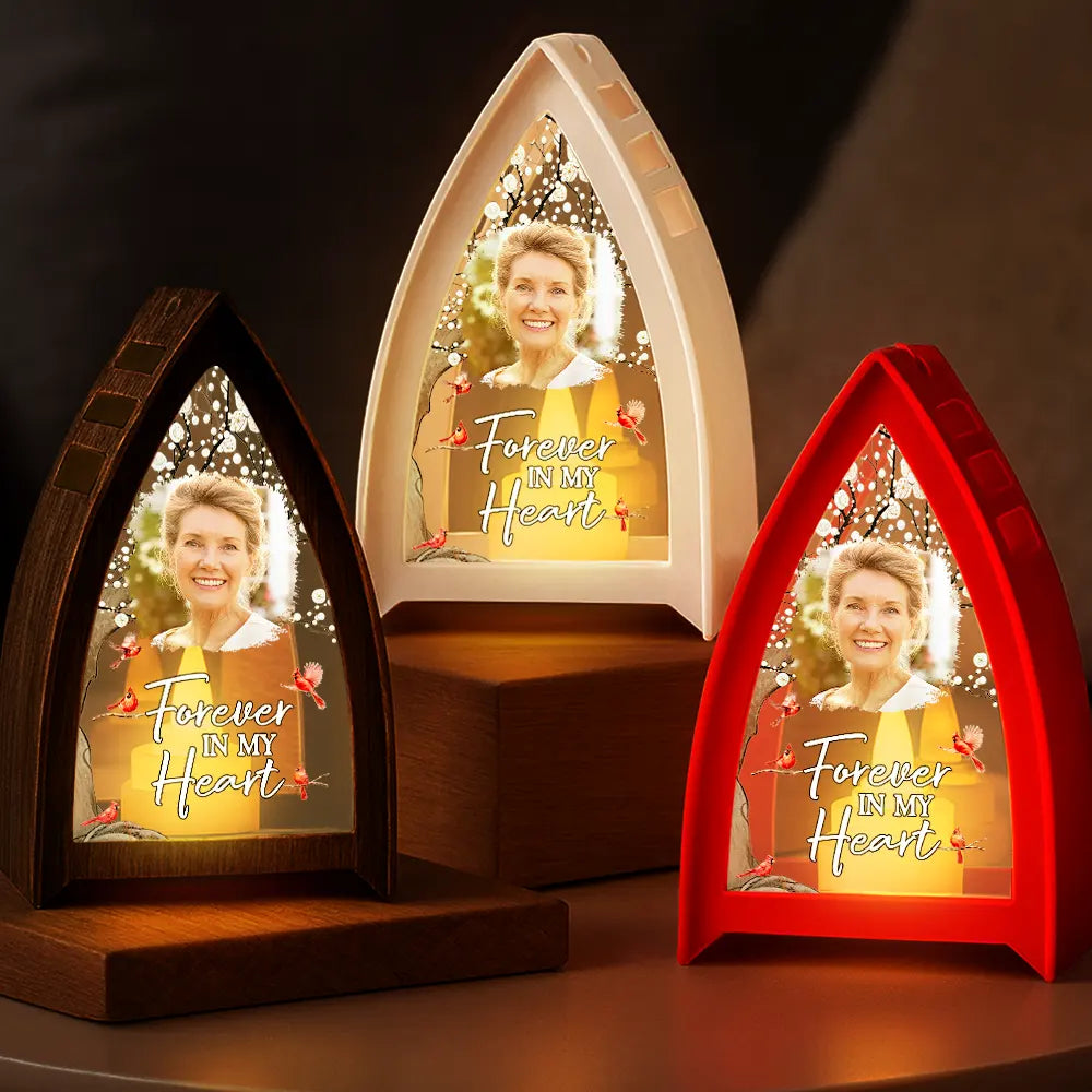 Memorial, Family, Parents, Gift For Grandparents, Sad - Custom Photo When You Miss Me Have No Fear Memorial - Personalized Tabletop Lantern Light