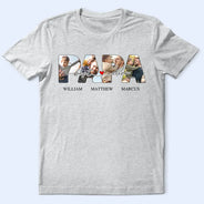 Gift For Father,Custom Photo,Proud,Upload Full Photo,Photo - Pencil Sketch - White BG - Custom Photo White Pencil Sketch Art Best Dad Papa Ever - Personalized T Shirt