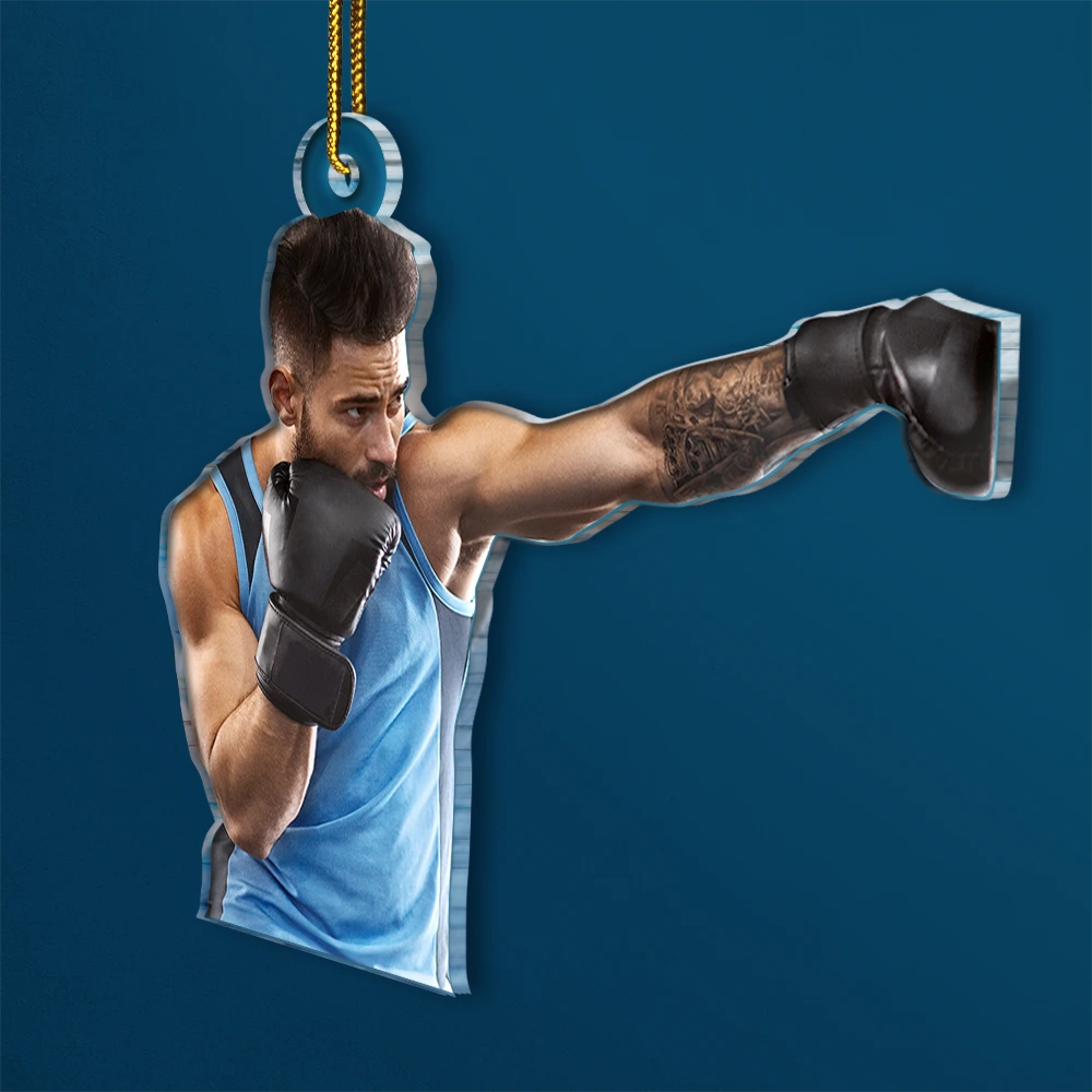 Gift For Yourself,Gift For Women,Gift For Men,Happy,Christmas,Custom Photo,Photo Hobby Ornament - Custom Photo Workout Gifts Gym Fitness - Personalized Acrylic Photo Ornament