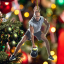 Gift For Yourself,Gift For Women,Gift For Men,Happy,Christmas,Custom Photo,Photo Hobby Ornament - Custom Photo Workout Gifts Gym Fitness - Personalized Acrylic Photo Ornament