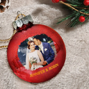 Wedding Anniversary,Anniversary,Gift For Couples - Custom Photo Year Of Love Wedding Anniversary - Personalized Ball Ornament