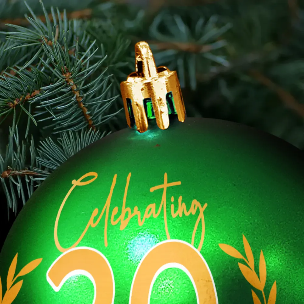 Wedding Anniversary,Anniversary,Gift For Couples - Custom Photo Year Of Love Wedding Anniversary - Personalized Ball Ornament