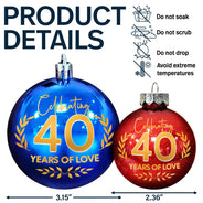 Wedding Anniversary,Anniversary,Gift For Couples - Custom Photo Year Of Love Wedding Anniversary - Personalized Ball Ornament