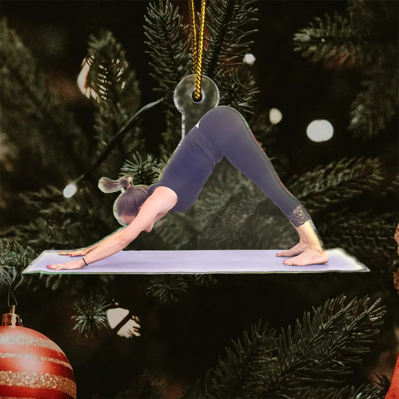 Gift For Yourself,Gift For Women,Gift For Men,Happy,Christmas,Custom Photo,Yoga,Photo Hobby Ornament - Custom Photo Yoga Lovers - Personalized Acrylic Photo Ornament