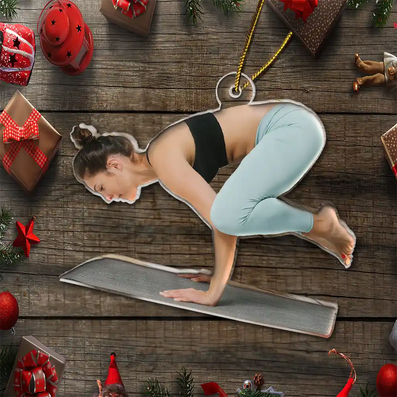Gift For Yourself,Gift For Women,Gift For Men,Happy,Christmas,Custom Photo,Yoga,Photo Hobby Ornament - Custom Photo Yoga Lovers - Personalized Acrylic Photo Ornament
