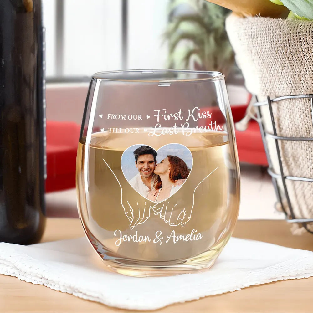 Gift For Couples,Gift For Husband,Gift For Wife,Love,Custom Photo - Custom Photo You And Me We Got This - Personalized Stemless Wine Glass