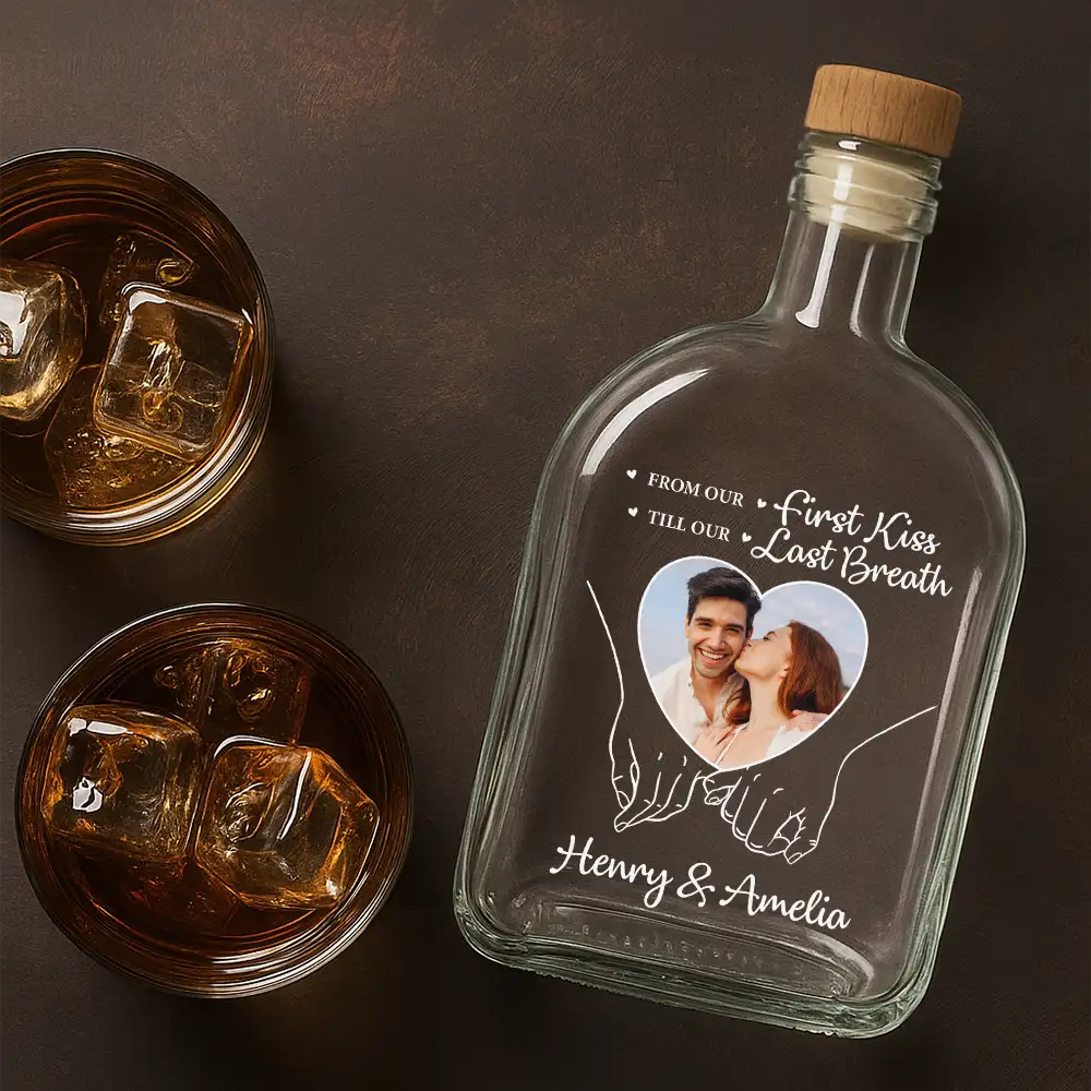 Gift For Couples,Gift For Husband,Gift For Wife,Love,Custom Photo - Custom Photo You And Me We Got This - Personalized Whiskey Bottle