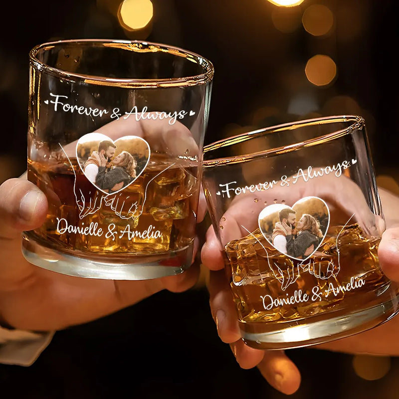 Gift For Couples,Gift For Husband,Gift For Wife,Love,Custom Photo - Custom Photo You And Me We Got This - Personalized Whiskey Glass