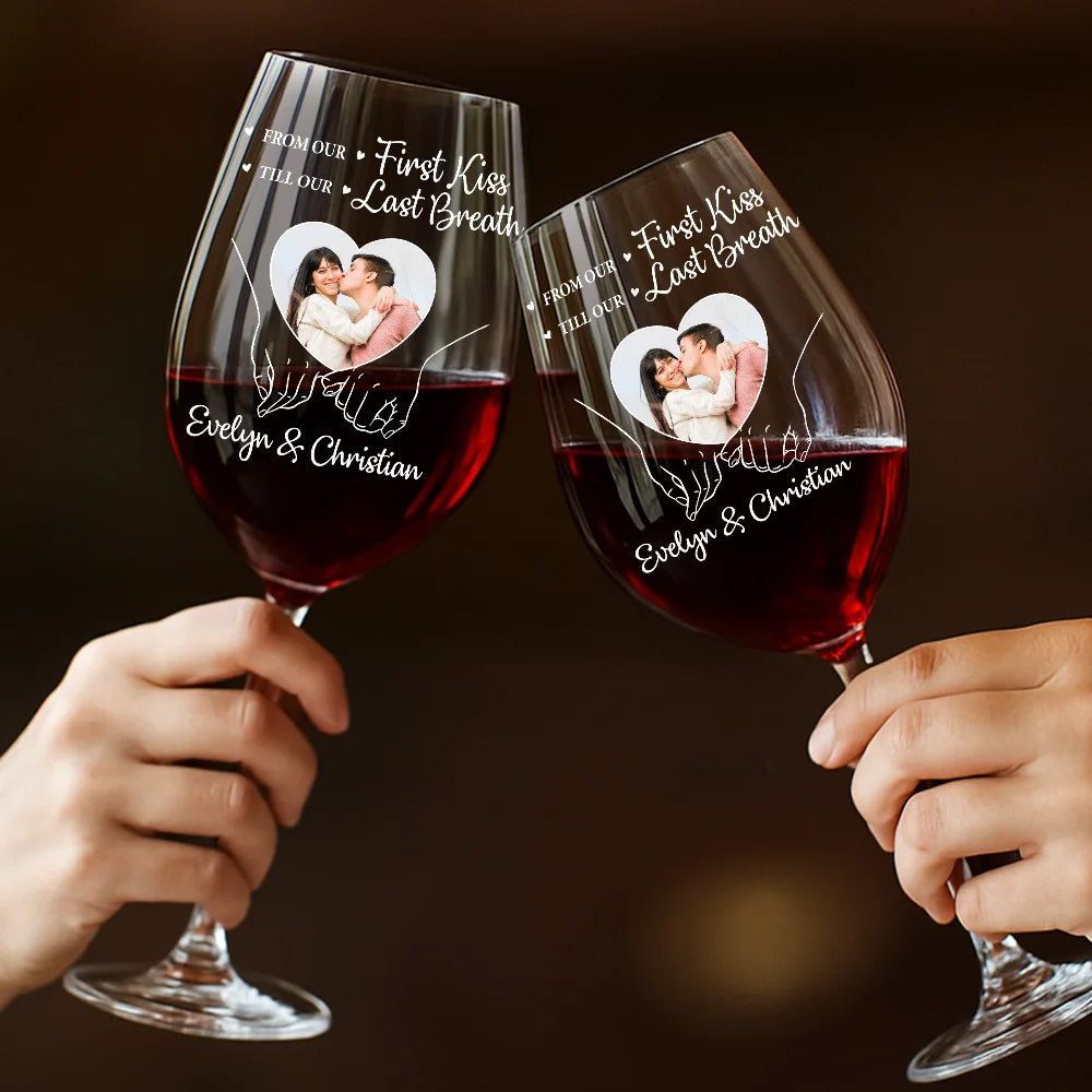 Gift For Couples,Gift For Husband,Gift For Wife,Gift For Boyfriend,Gift For Girlfriend,Love - Custom Photo You And Me We Got This - Personalized Wine Glass