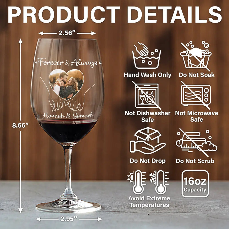 Gift For Couples,Gift For Husband,Gift For Wife,Gift For Boyfriend,Gift For Girlfriend,Love - Custom Photo You And Me We Got This - Personalized Wine Glass