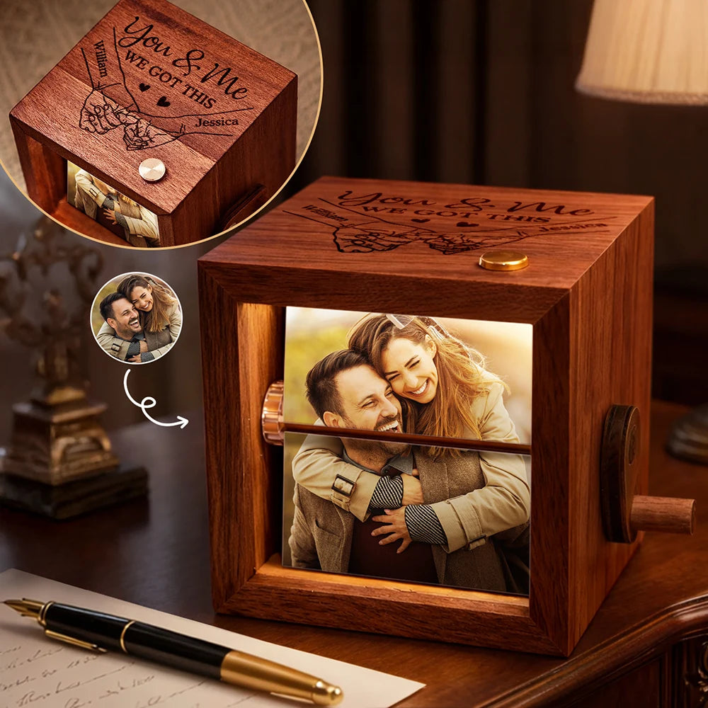 Custom Photo You And Me We Got This Couple - Personalized Flipbook Frame Animation Machine