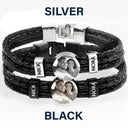 Love, Gift For Couples, Gift For Husband, Gift For Wife, Gift For Boyfriend, Gift For Girlfriend - Custom Photo You And Me We Got This Couple - Personalized Leather Braided Bracelet