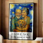 Gift For Couples,Gift For Husband,Gift For Wife,Gift For Boyfriend,Gift For Girlfriend - Custom Photo You And Me We Got This Under Starry Night - Personalized Poster