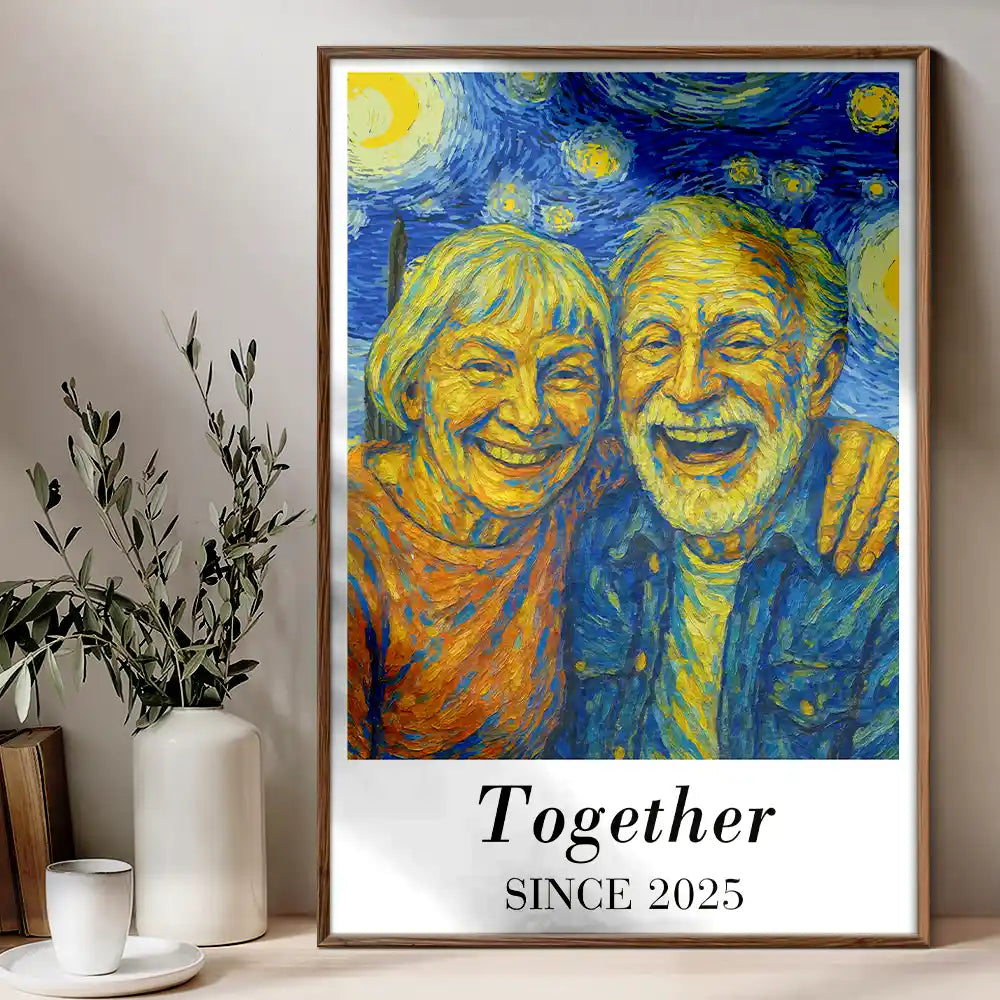 Gift For Couples,Gift For Husband,Gift For Wife,Gift For Boyfriend,Gift For Girlfriend - Custom Photo You And Me We Got This Under Starry Night - Personalized Poster