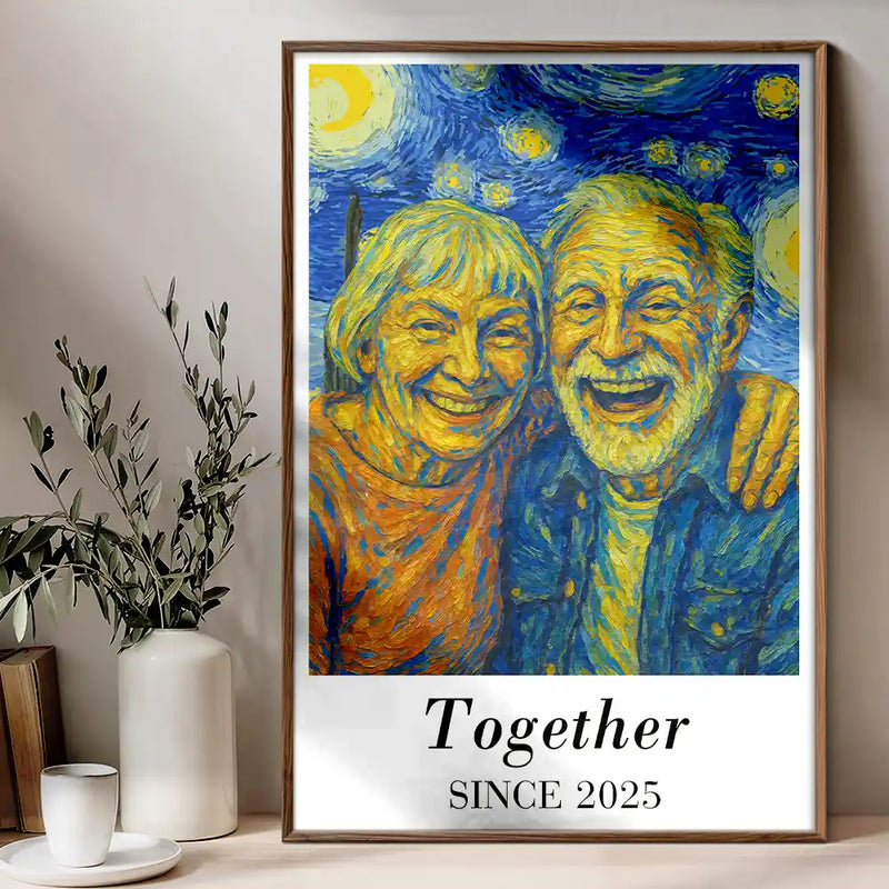 Gift For Couples,Gift For Husband,Gift For Wife,Gift For Boyfriend,Gift For Girlfriend - Custom Photo You And Me We Got This Under Starry Night - Personalized Poster