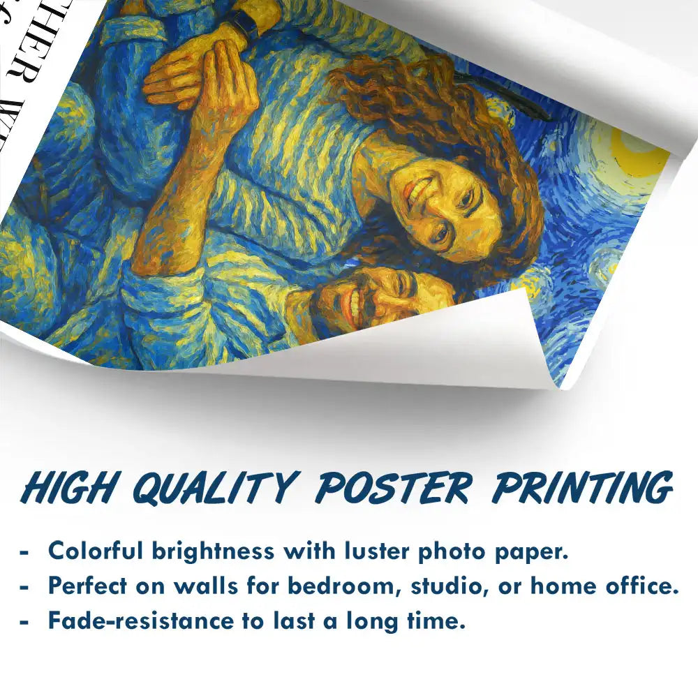 Gift For Couples,Gift For Husband,Gift For Wife,Gift For Boyfriend,Gift For Girlfriend - Custom Photo You And Me We Got This Under Starry Night - Personalized Poster