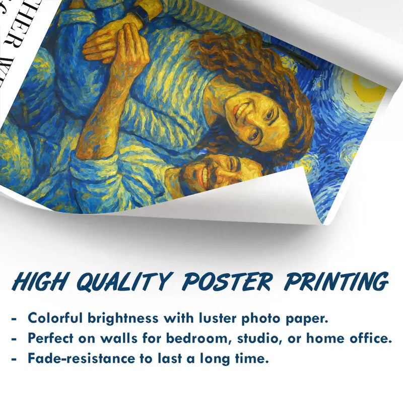 Gift For Couples,Gift For Husband,Gift For Wife,Gift For Boyfriend,Gift For Girlfriend - Custom Photo You And Me We Got This Under Starry Night - Personalized Poster