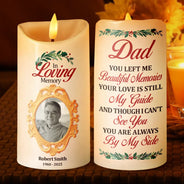 Family,Gift For Women,Gift For Men,Gift For Wife,Gift For Husband,Gift For Mother,Gift For Father,Gift For Brothers,Gift For Sisters,Gift For Son,Gift For Daughter,Custom Photo,Sad,Christmas,Memorial - Custom Photo You Are Always By My Side - Personalized Flameless LED Candle