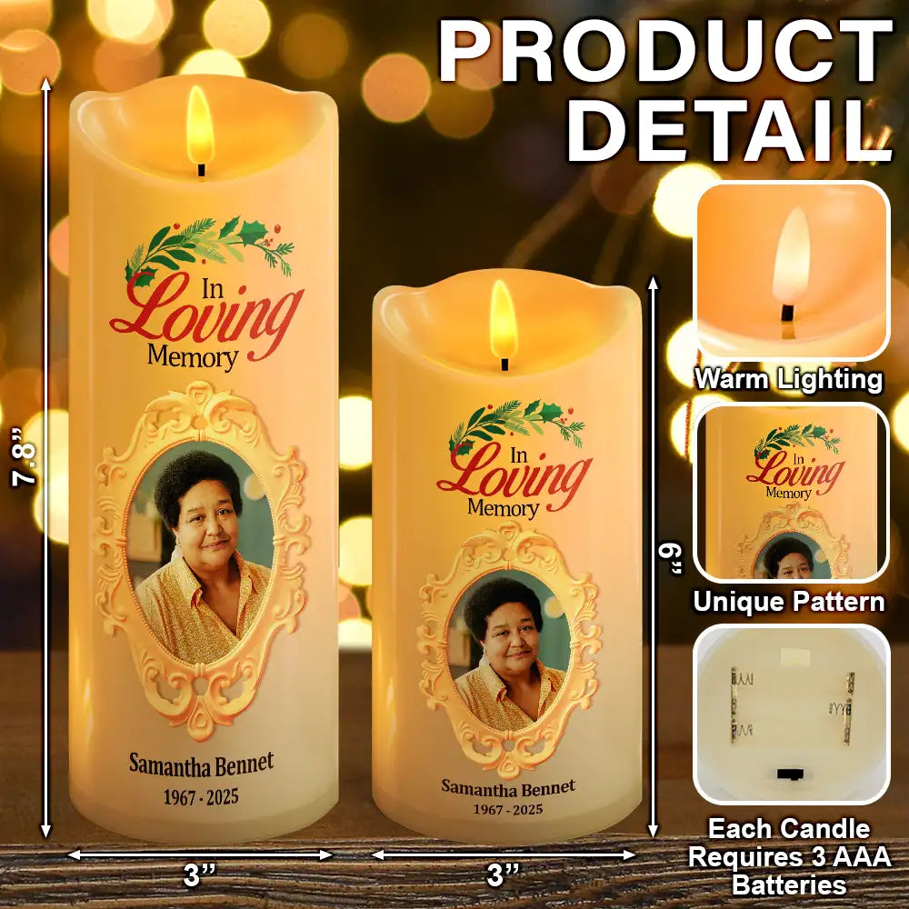 Family,Gift For Women,Gift For Men,Gift For Wife,Gift For Husband,Gift For Mother,Gift For Father,Gift For Brothers,Gift For Sisters,Gift For Son,Gift For Daughter,Custom Photo,Sad,Christmas,Memorial - Custom Photo You Are Always By My Side - Personalized Flameless LED Candle