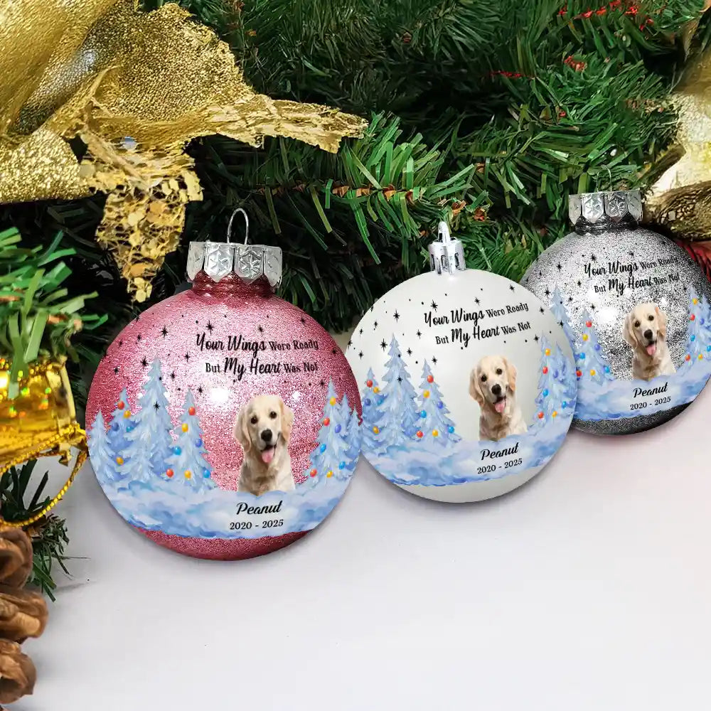 Dog Lovers,Pet Lovers,Christmas,Cat Lovers,Memorial,Sad - Custom Photo You Are My Favorite Hello And Hardest Goodbye - Personalized Ball Ornament
