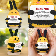 Family - Custom Photo You Are My Sunshine - Personalized Doll Crochet With Custom Card