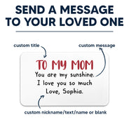 Family - Custom Photo You Are My Sunshine - Personalized Doll Crochet With Custom Card