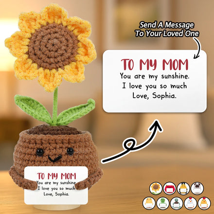 Custom Photo You Are My Sunshine - Personalized Doll Crochet With Custom Card