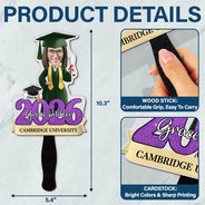 Graduation,Gift For Yourself,Gift For Women,Gift For Men,Gift For Daughter,Gift For Son,Gift For Sisters,Gift For Brothers,Gift For Bestie,Gift For Sibling,Happy - Custom Photo You Did It Congrats Graduation - Personalized Graduation Handheld Fan