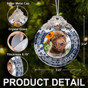 Sad, Christmas, Memorial, Dog Lovers -Custom Photo You Were Favorite Hello Memorial Pet - Personalized Glass Ornament With Silver Cap