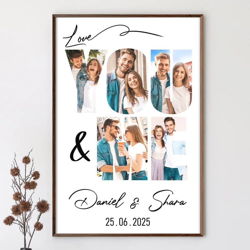 Custom Photo, Gift For Couples, Gift For Husband, Gift For Wife, Gift For Boyfriend, Gift For Girlfriend, Love - Custom Photo You & Me We Got This - Personalized Poster