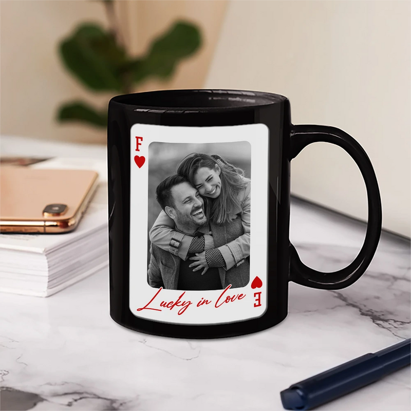Gift For Couples, Old Couples, Gift For Husband, Gift For Wife, Gift For Boyfriend, Gift For Girlfriend, Love, Custom Photo - Custom Photo You & Me We Got This Playing Card - Personalized Mug