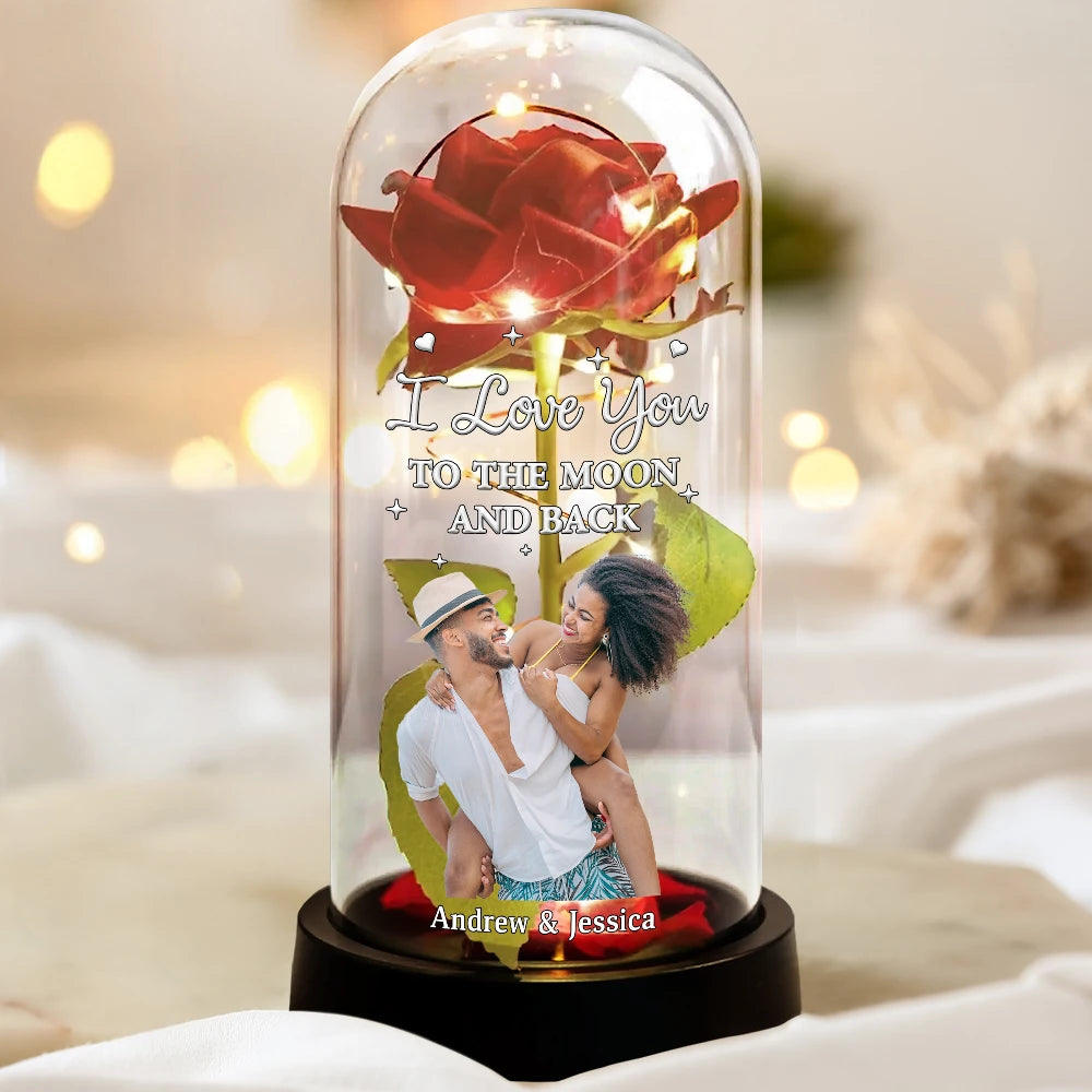 Gift For Couples,Old Couples,Gift For Husband,Gift For Wife,Gift For Boyfriend,Gift For Girlfriend,Custom Photo,Love - Custom Photo You & Me We Got This Romantic - Personalized Everlasting Rose Dome Lamp